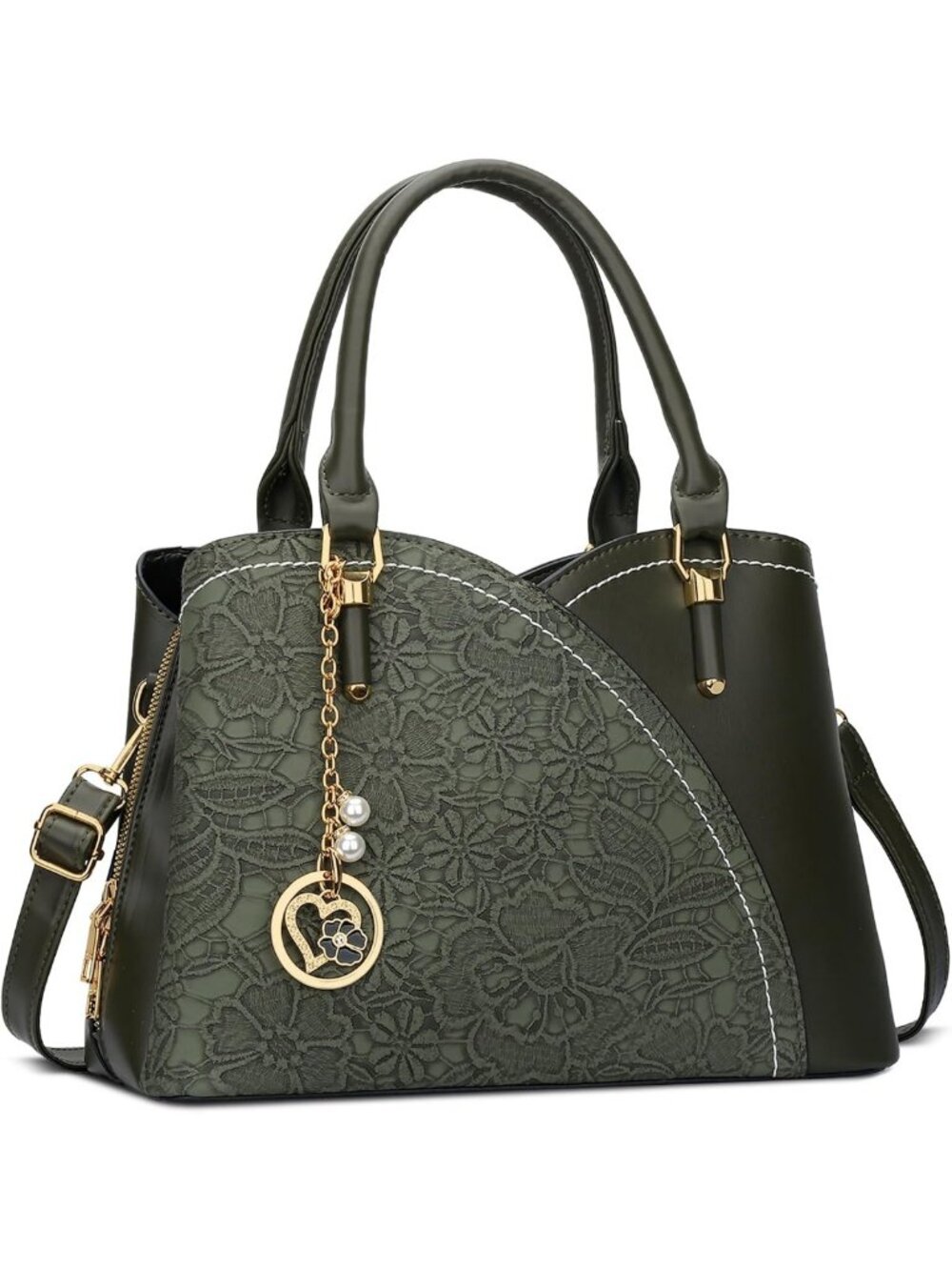 Stylish Triple Compartment Handbag for Women | Fashionable Satchel & Shoulder